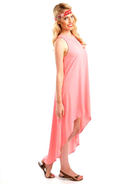 Ophelia Peach Hi Low Dress