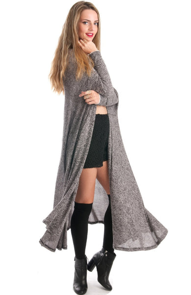 On The Floor Maxi Grey Cardigan