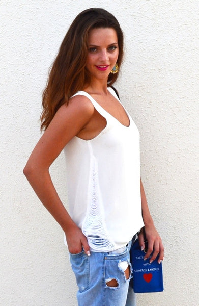 Tassel Intervention Top - White