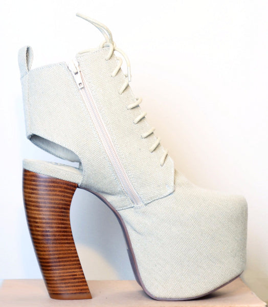 Lana Platform Boots - Beige