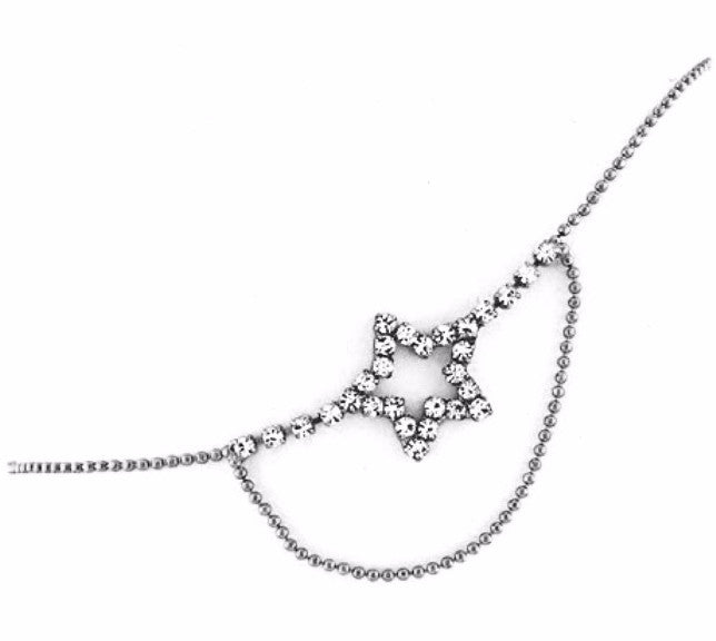 Rhinestone Star Anklet